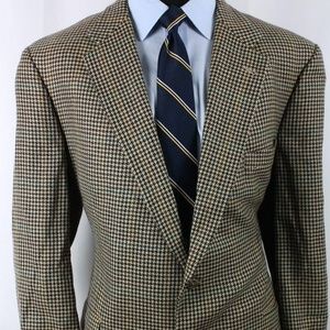 46R Burberry Prorsum Brown Houndstooth Wool